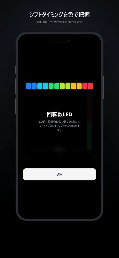 RPM LEDs signaling shift timing by color