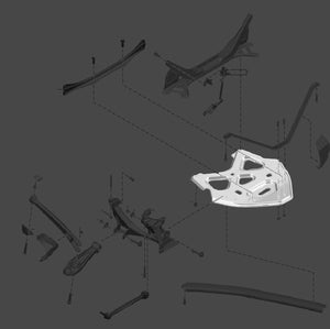 Porsche 981/718 cayman&boxster  CFRP cross member bracket